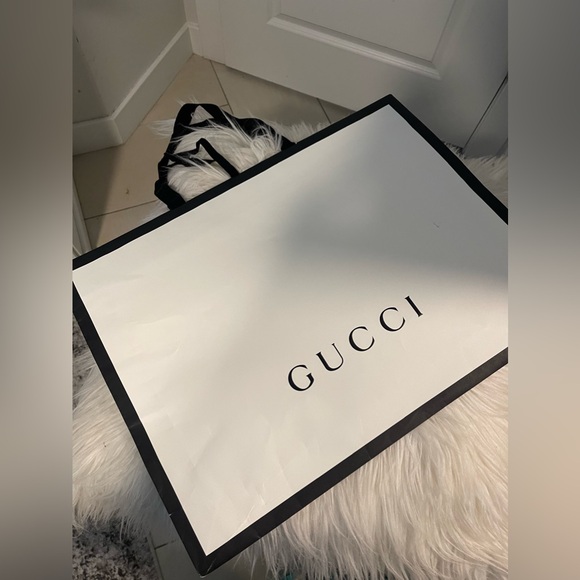 Gucci Large Gift Bag White/Black - Picture 3 of 12